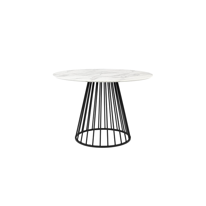 Eettafel Floris Marble Paper Zwart Ø110x75 cm-Eettafels-Creating Home