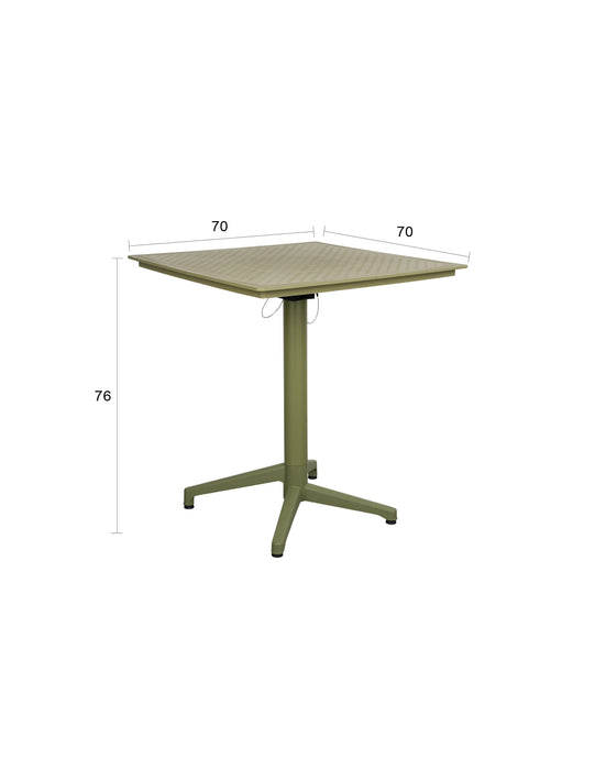 Eettafel George Metaal,Polypropyleen Groen 70x70 cm