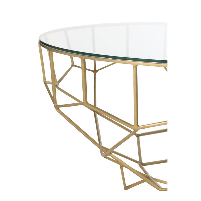Eettafel Goud ijzer 90 cm 90x90x44 cm-Eettafels-J-Line