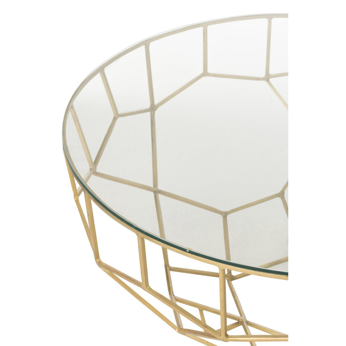 Eettafel Goud ijzer 90 cm 90x90x44 cm-Eettafels-J-Line