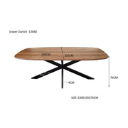 Eettafel Jesper Mangohout Naturel hout 105x230 cm-Eettafels-Livingfurn
