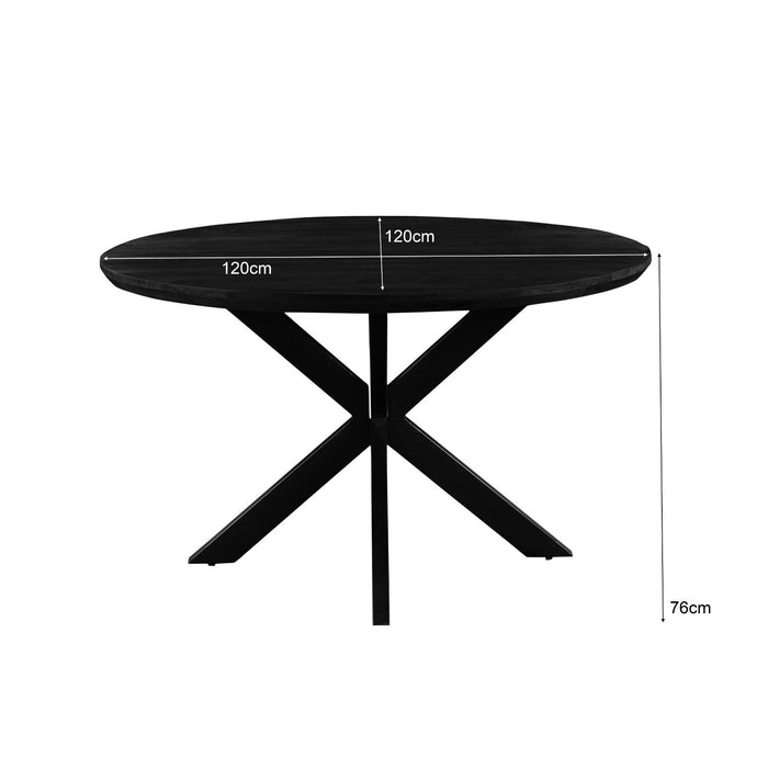 Eettafel Jesper Mangohout Naturel hout 120 cm 120x120x76 cm 31023-Eettafels-Livingfurn