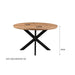 Eettafel Jesper Mangohout Naturel hout 130 cm 130x130x76 cm-Eettafels-Livingfurn