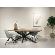 Eettafel Jesper Mangohout Naturel hout 180x90 cm 13861-Eettafels-Livingfurn
