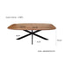 Eettafel Jesper Mangohout Naturel hout 180x90 cm 13861-Eettafels-Livingfurn