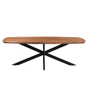 Eettafel Jesper Mangohout Naturel hout 180x90 cm 13861-Eettafels-Livingfurn