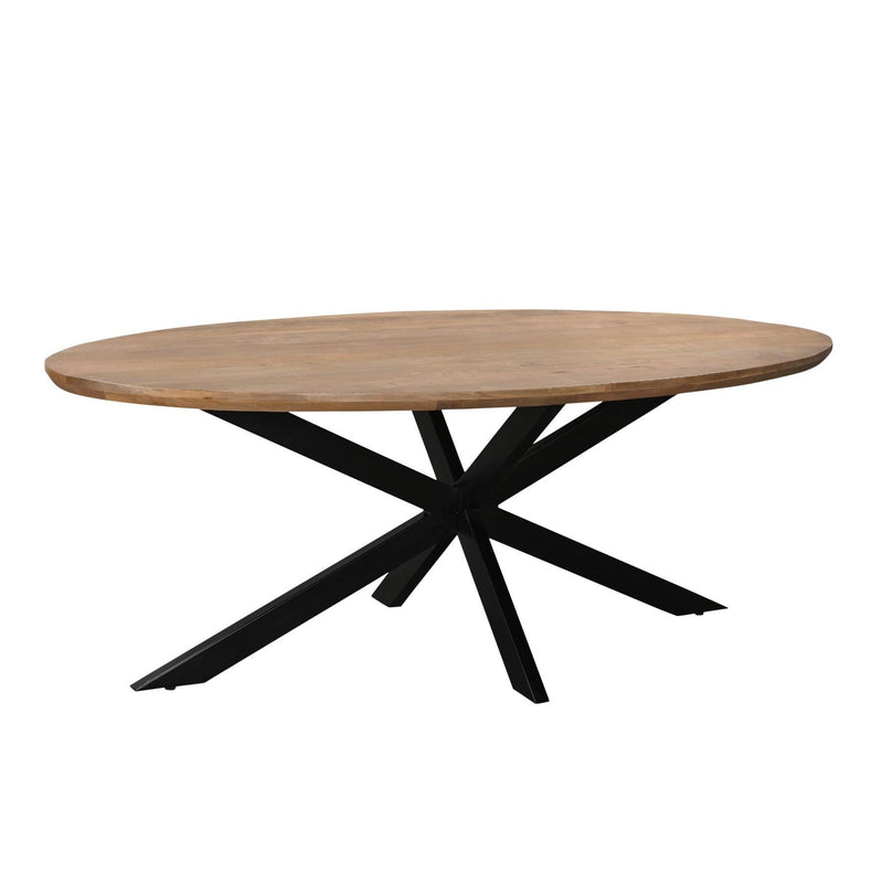Eettafel Jesper Mangohout Naturel hout 180x90 cm 31011-Eettafels-Livingfurn