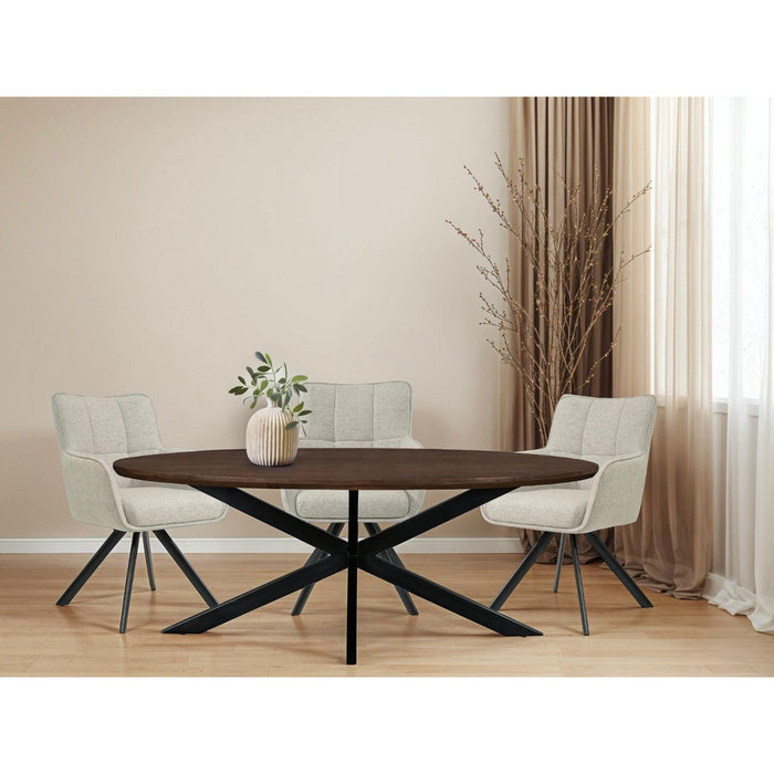 Eettafel Jesper Mangohout Naturel hout 210x110 cm-Eettafels-Livingfurn