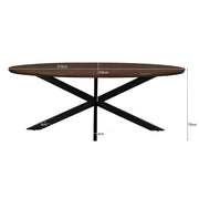 Eettafel Jesper Mangohout Naturel hout 210x110 cm-Eettafels-Livingfurn