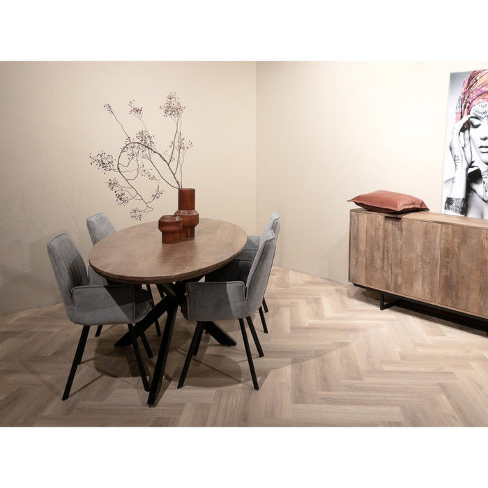 Eettafel Jesper Mangohout Naturel hout 240x110 cm 31015-Eettafels-Livingfurn