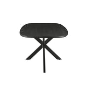 Eettafel Jesper Mangohout Zwart 180x90 cm-Eettafels-Livingfurn