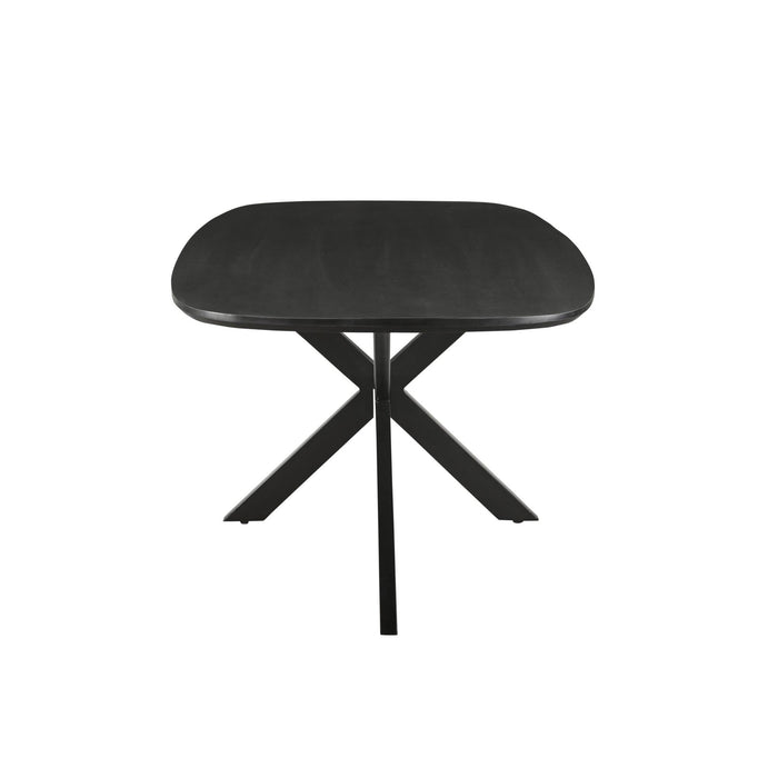 Eettafel Jesper Mangohout Zwart 180x90 cm-Eettafels-Livingfurn