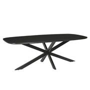 Eettafel Jesper Mangohout Zwart 180x90 cm-Eettafels-Livingfurn