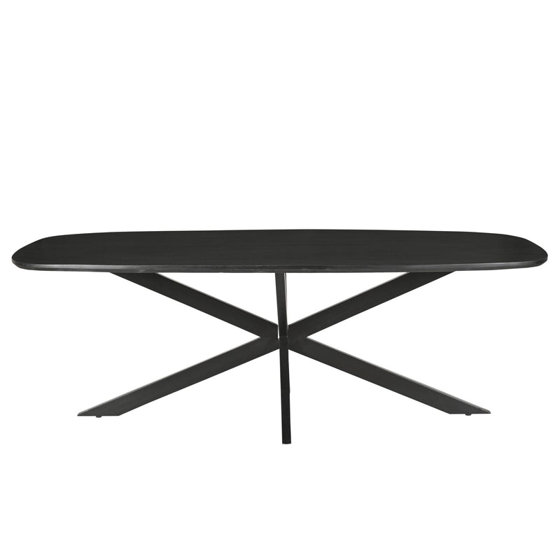 Eettafel Jesper Mangohout Zwart 180x90 cm-Eettafels-Livingfurn