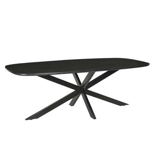 Eettafel Jesper Mangohout Zwart 210x105 cm-Eettafels-Livingfurn