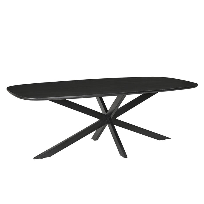 Eettafel Jesper Mangohout Zwart 210x105 cm-Eettafels-Livingfurn