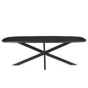 Eettafel Jesper Mangohout Zwart 210x105 cm-Eettafels-Livingfurn