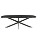 Eettafel Jesper Mangohout Zwart 210x105 cm-Eettafels-Livingfurn