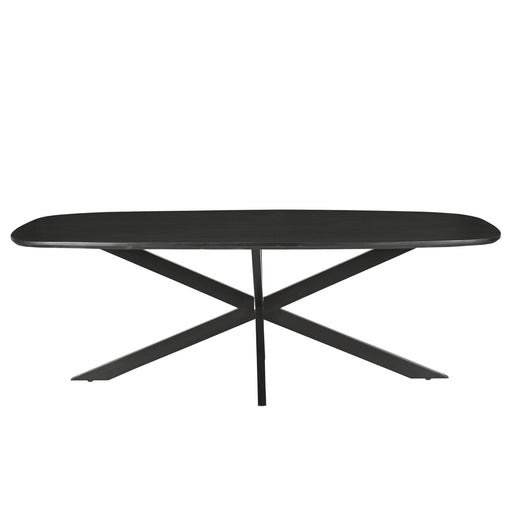 Eettafel Jesper Mangohout Zwart 210x105 cm-Eettafels-Livingfurn