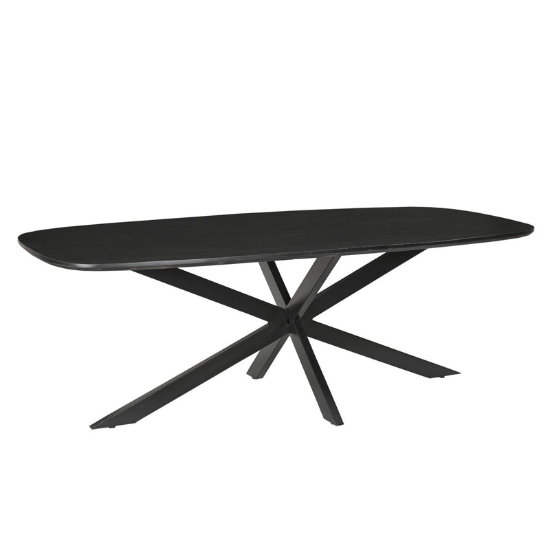 Eettafel Jesper Mangohout Zwart 230x105 cm-Eettafels-Livingfurn