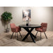 Eettafel Kala Mangohout Zwart 120 cm 120x120x76 cm-Eettafels-Livingfurn