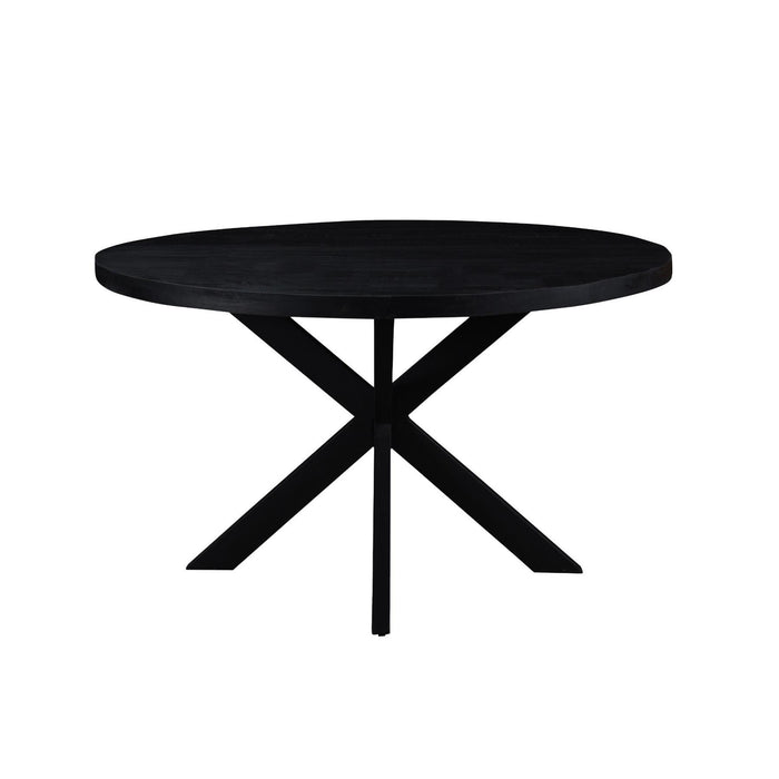 Eettafel Kala Mangohout Zwart 120 cm-Eettafels-Livingfurn