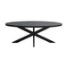 Eettafel Kala Mangohout Zwart 160x90 cm-Eettafels-Livingfurn