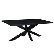 Eettafel Kala Mangohout Zwart 180x90 cm 12244-Eettafels-Livingfurn