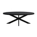 Eettafel Kala Mangohout Zwart 180x90 cm 13692-Eettafels-Livingfurn