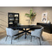 Eettafel Kala Mangohout Zwart 180x90 cm-Eettafels-Livingfurn