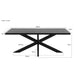 Eettafel Kala Mangohout Zwart 180x90 cm-Eettafels-Livingfurn