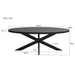 Eettafel Kala Mangohout Zwart 180x90 cm-Eettafels-Livingfurn