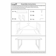 Eettafel Kala Mangohout Zwart 200x100 cm 12166-Eettafels-Livingfurn