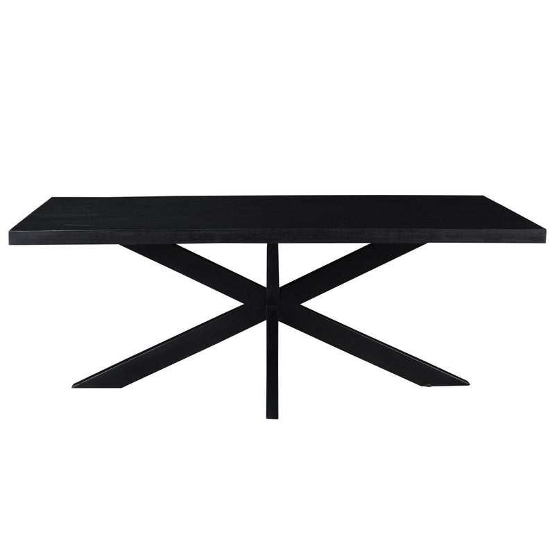 Eettafel Kala Mangohout Zwart 200x100 cm 12184-Eettafels-Livingfurn