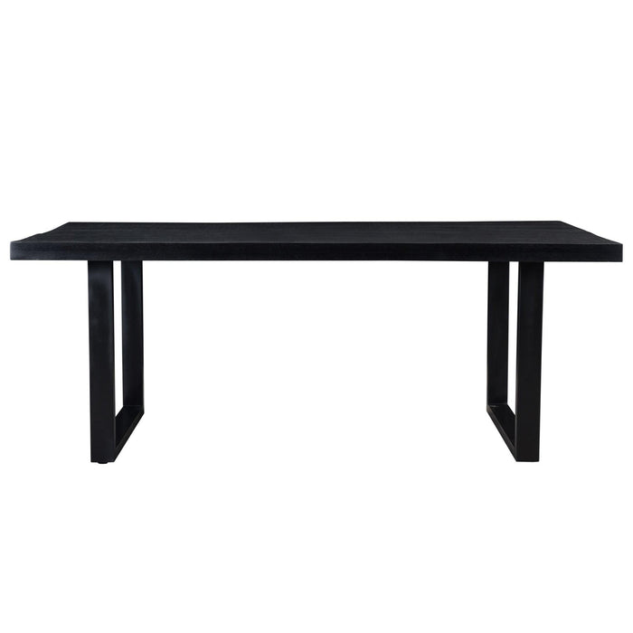 Eettafel Kala Mangohout Zwart 200x100 cm-Eettafels-Livingfurn