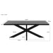 Eettafel Kala Mangohout Zwart 200x100 cm-Eettafels-Livingfurn