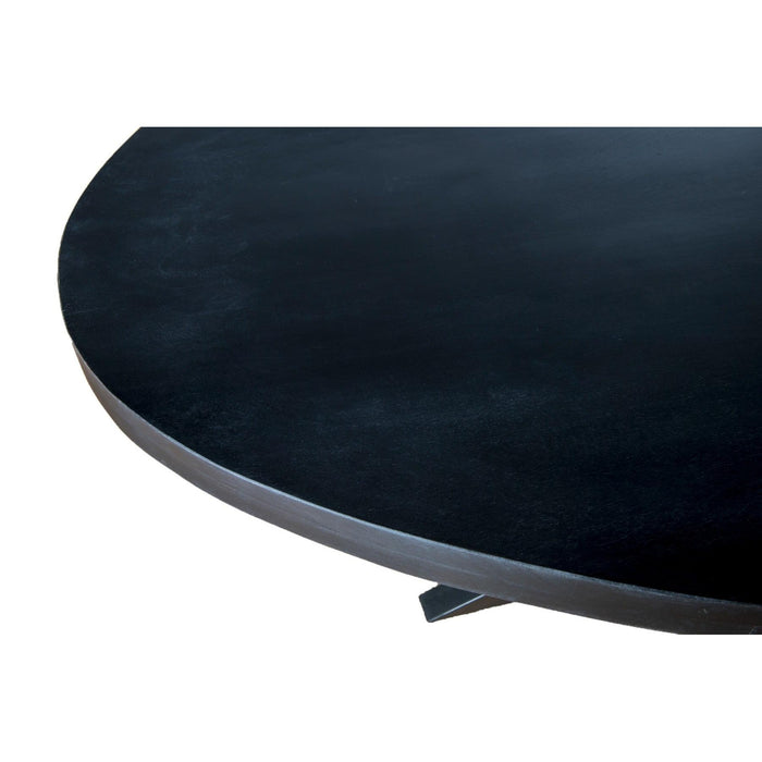 Eettafel Kala Mangohout Zwart 210x100 cm-Eettafels-Livingfurn