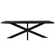Eettafel Kala Mangohout Zwart 220x100 cm 12171-Eettafels-Livingfurn
