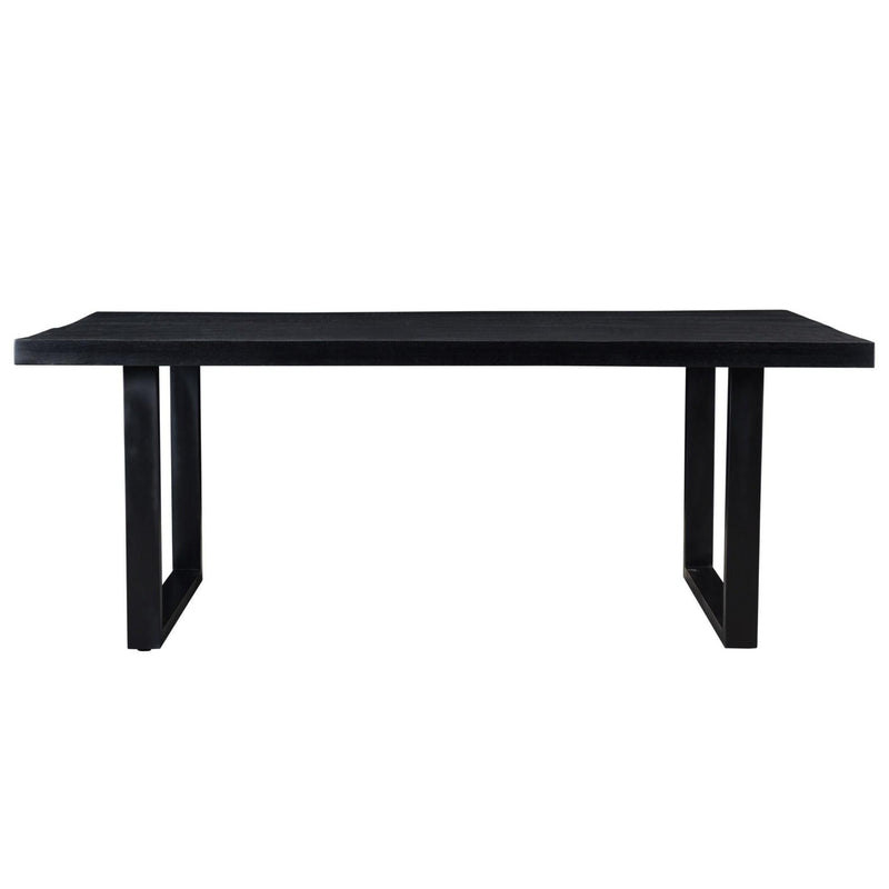 Eettafel Kala Mangohout Zwart 220x100 cm 12192-Eettafels-Livingfurn