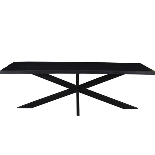 Eettafel Kala Mangohout Zwart 220x100 cm 12245-Eettafels-Livingfurn