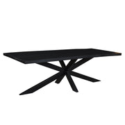 Eettafel Kala Mangohout Zwart 220x100 cm 12245-Eettafels-Livingfurn
