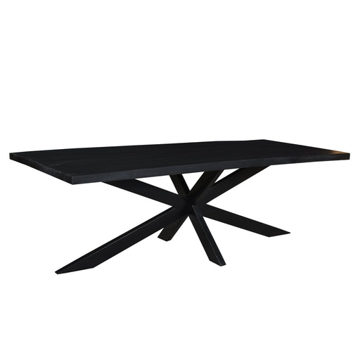 Eettafel Kala Mangohout Zwart 220x100 cm 12245-Eettafels-Livingfurn