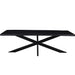 Eettafel Kala Mangohout Zwart 220x100 cm-Eettafels-Livingfurn