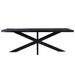 Eettafel Kala Mangohout Zwart 220x100 cm-Eettafels-Livingfurn