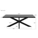 Eettafel Kala Mangohout Zwart 220x100 cm-Eettafels-Livingfurn