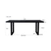 Eettafel Kala Mangohout Zwart 220x100 cm-Eettafels-Livingfurn