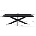 Eettafel Kala Mangohout Zwart 220x100 cm-Eettafels-Livingfurn