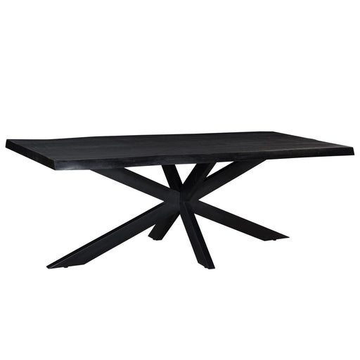 Eettafel Kala Mangohout Zwart 220x100 cm-Eettafels-Livingfurn