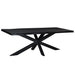 Eettafel Kala Mangohout Zwart 220x100 cm-Eettafels-Livingfurn