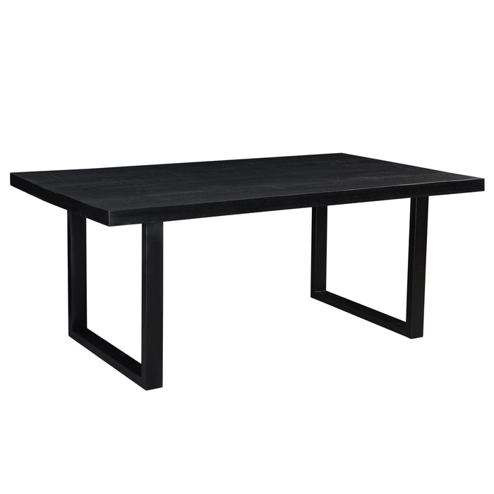 Eettafel Kala Mangohout Zwart 220x100 cm-Eettafels-Livingfurn